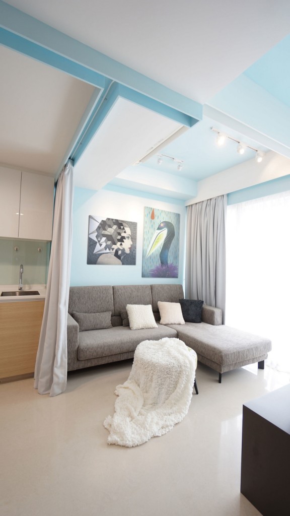 巧妙利用窗帘创造不同空间的室内设计