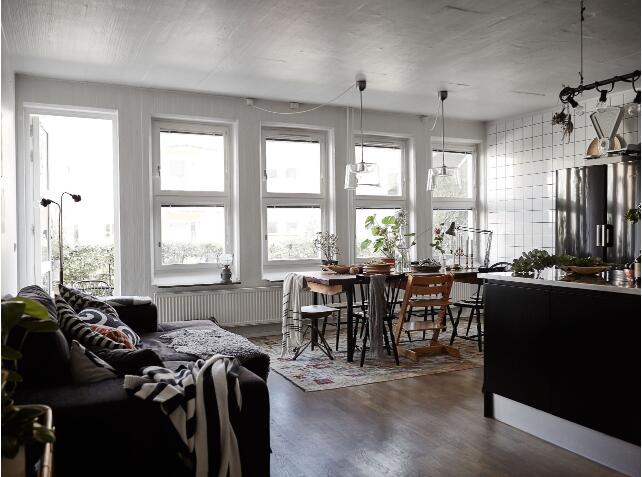 简单实用的瑞典深色北欧风格室内设计