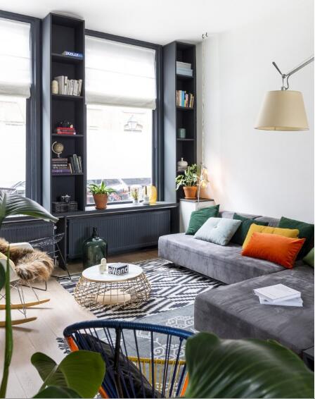 怎样用蓝色和绿色装饰一个北欧室内空间？