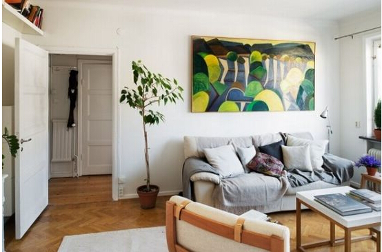 布局合理舒适温馨的瑞典单身现代公寓设计