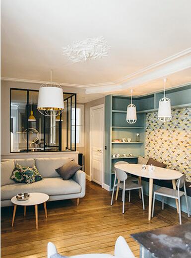 精致的巴黎清新北欧公寓室内设计