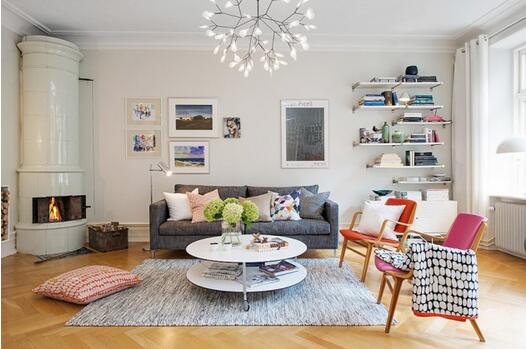 色彩艳丽空间活泼的瑞典北欧室内设计
