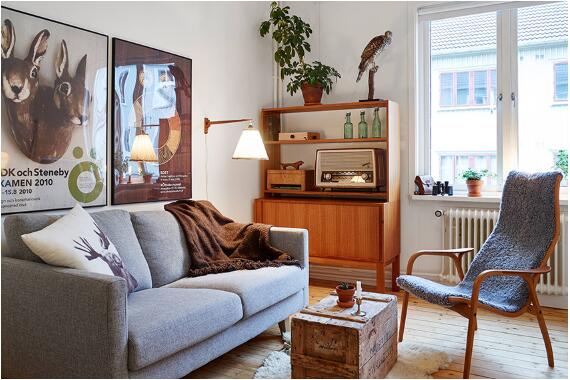 复古温馨充满怀旧感的瑞典北欧室内空间设计