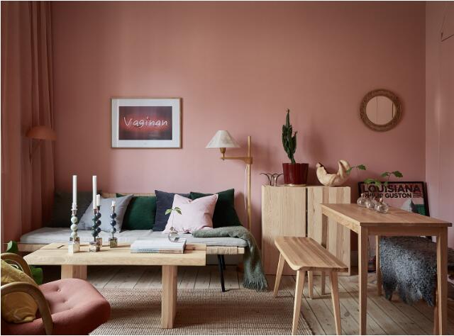 粉色北欧室内空间设计01
